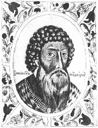 Великий князь Иоанн Данилович. Миниатюра из «Титулярника» 1672 г.
