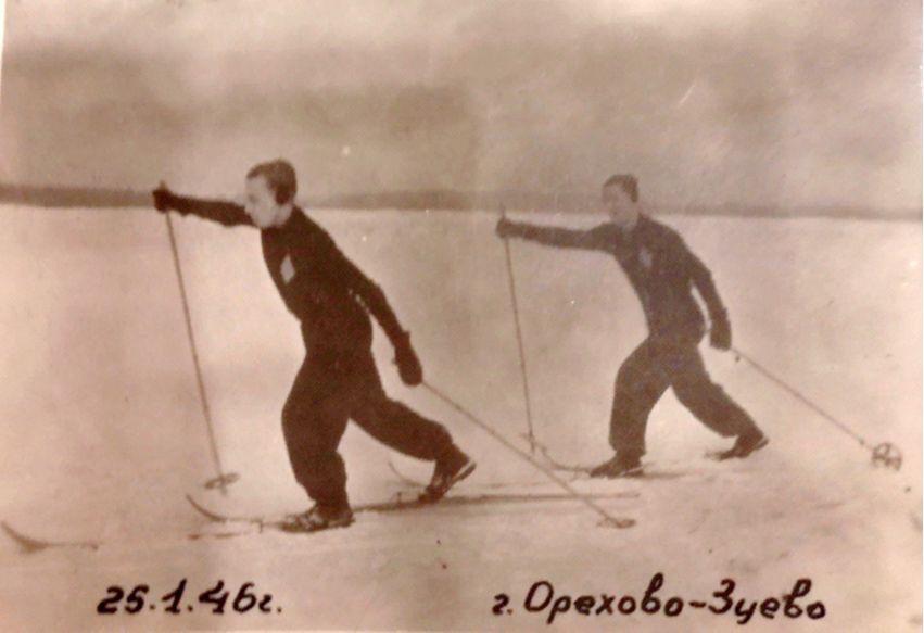 С.В.Морозов на городских лыжных соревнованиях.